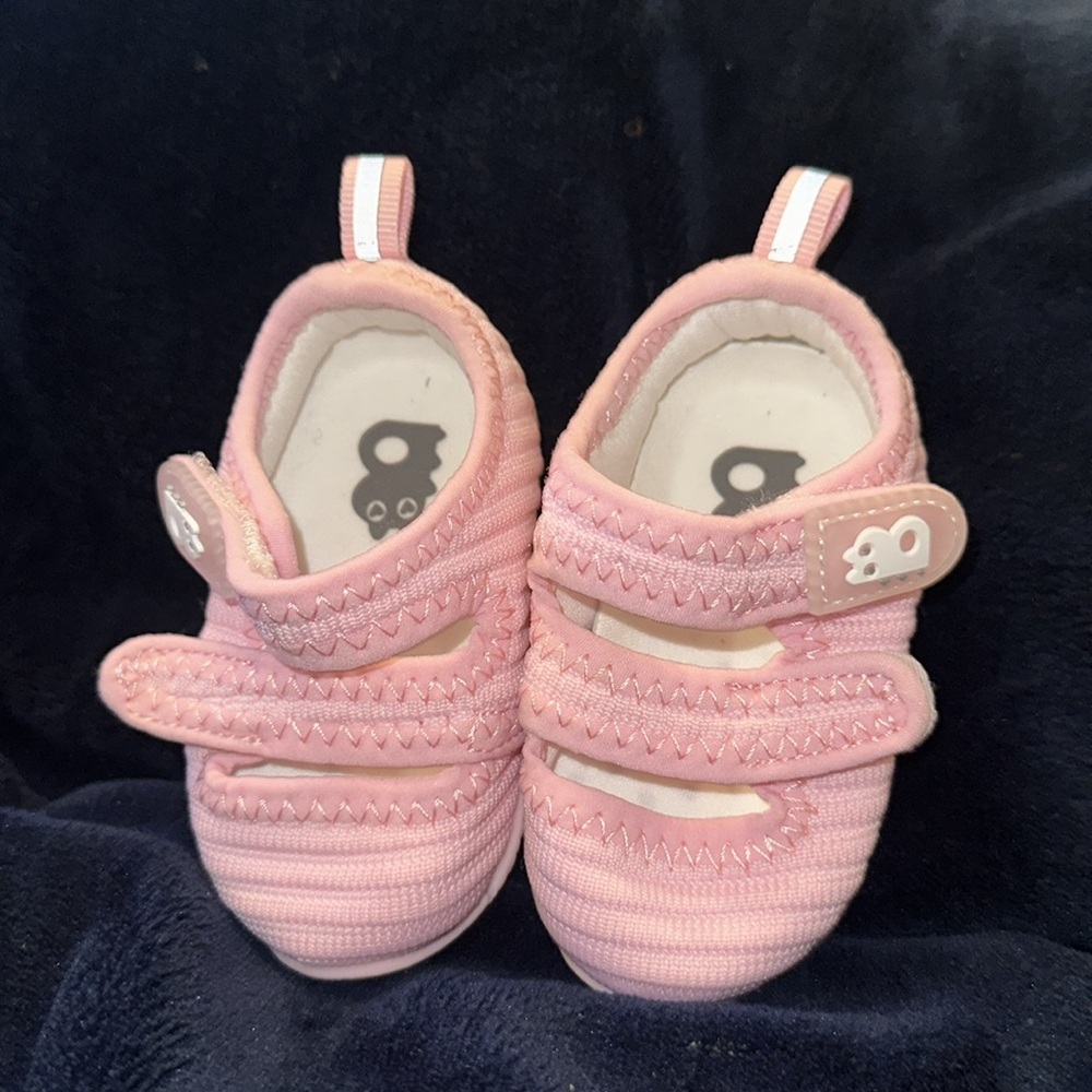 Pink Velcro Strap Shoes